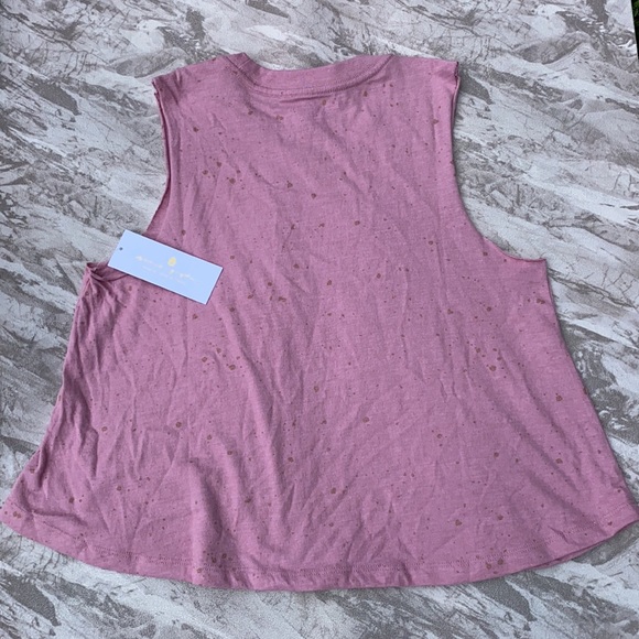 Spiritual Gangster Pink Shimmer Crop Tank Top NWT - Picture 8 of 12
